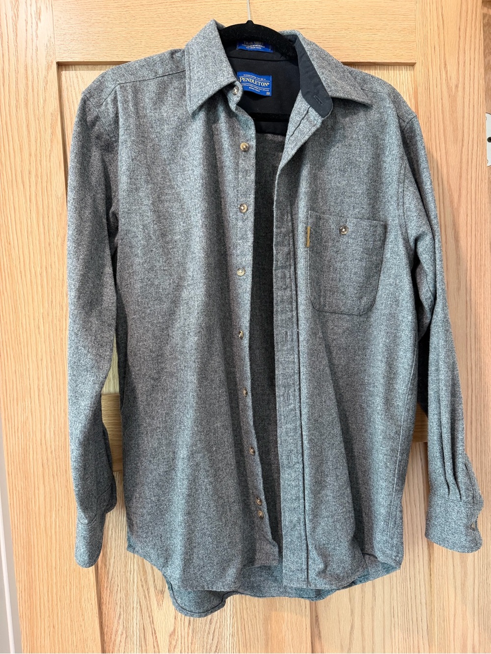 Pendleton Gray Men's Wool Button-Down Shirt